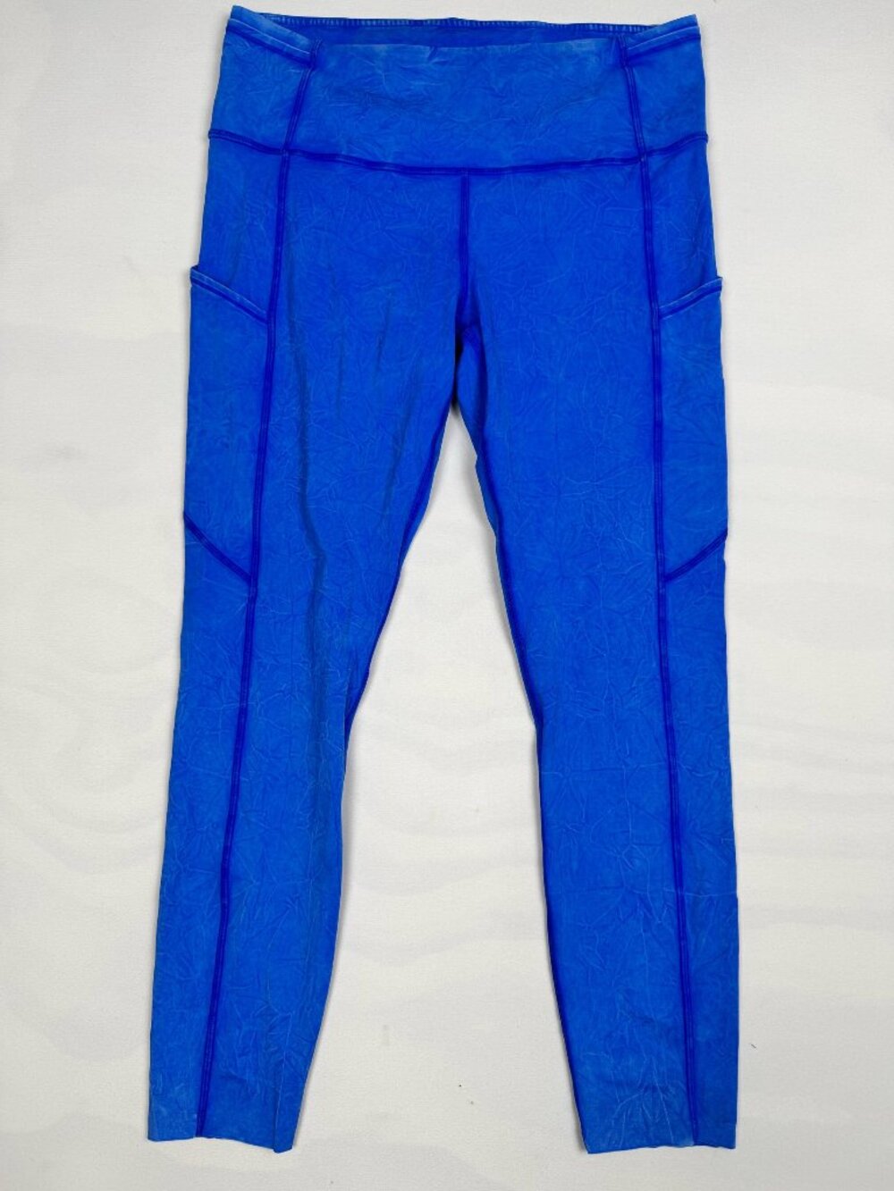 Lululemon Fast and Free Tight 25" Ice Wash Cerulean Blue Size 10
